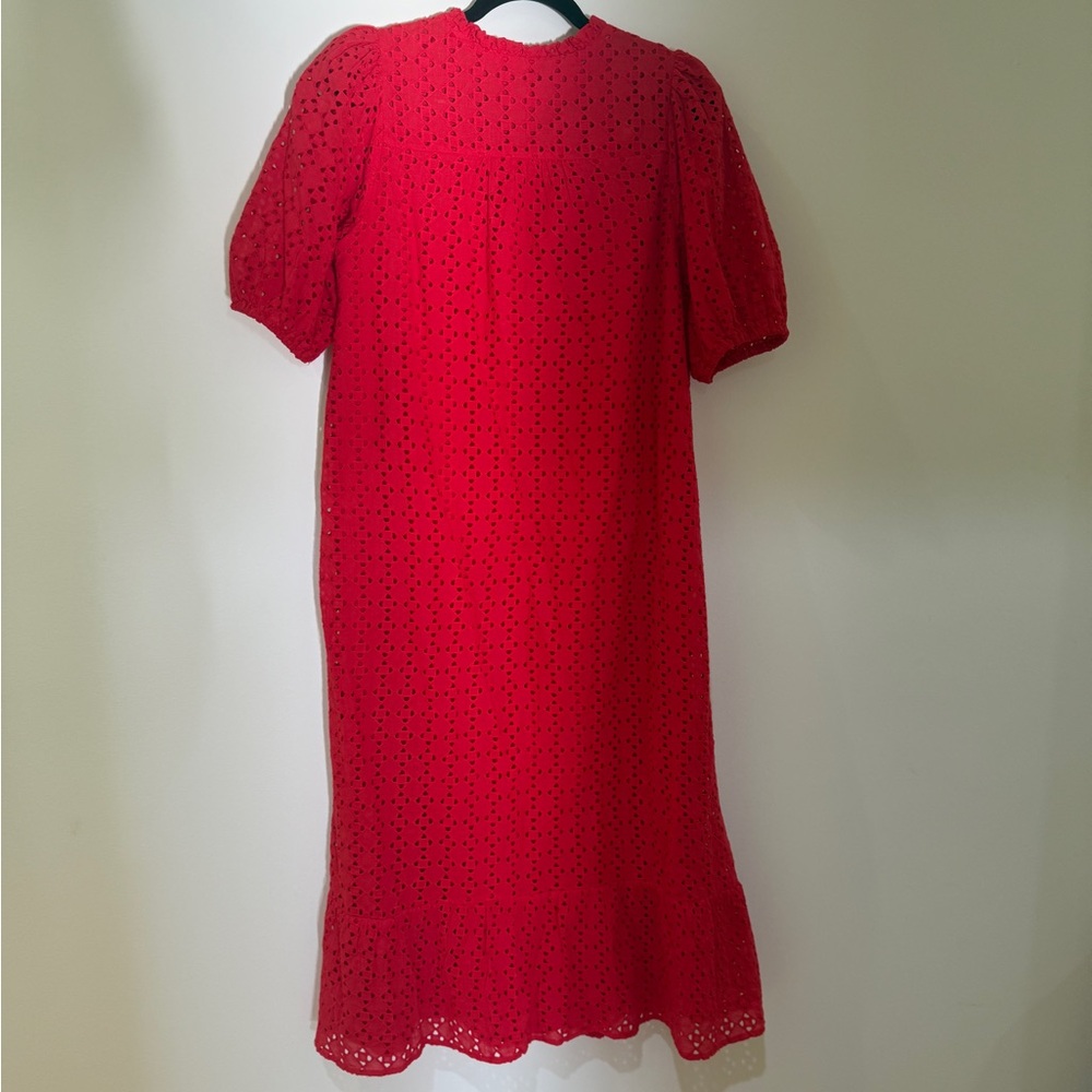 Tuckernuck HYACINTH HOUSE Red Eyelet Tryall Midi Dress - Picture 10 of 11